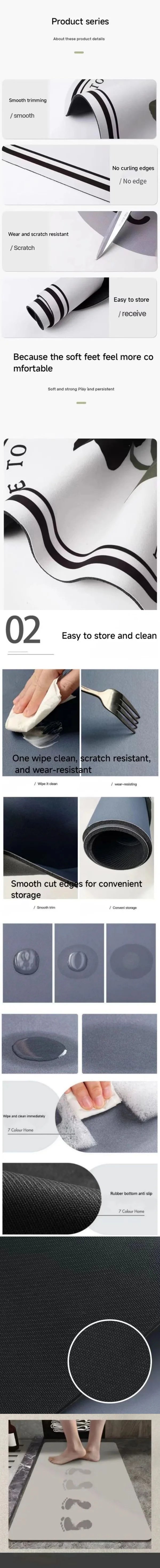 Waterproof And Oil Absorbent Floor Mats