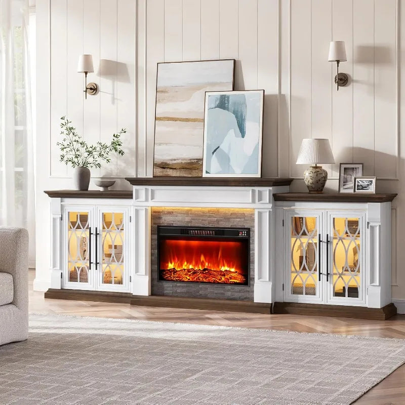 Electric Fireplace with Mantel