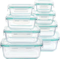 8-Pack Glass Food Storage Containers