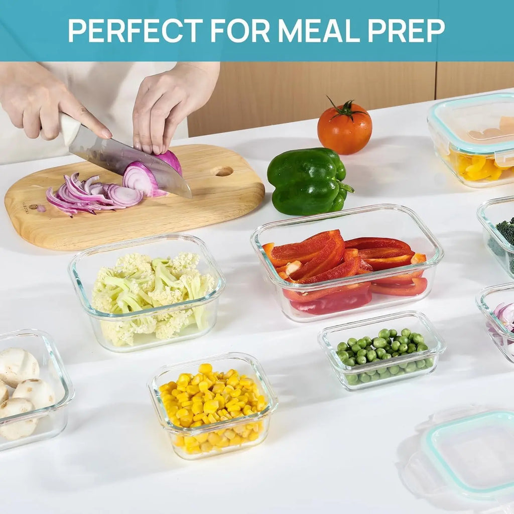 8-Pack Glass Food Storage Containers