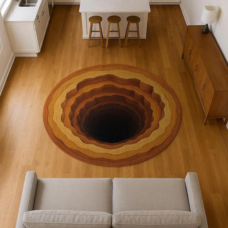 Fantasy Dragon 3D Round Carpet