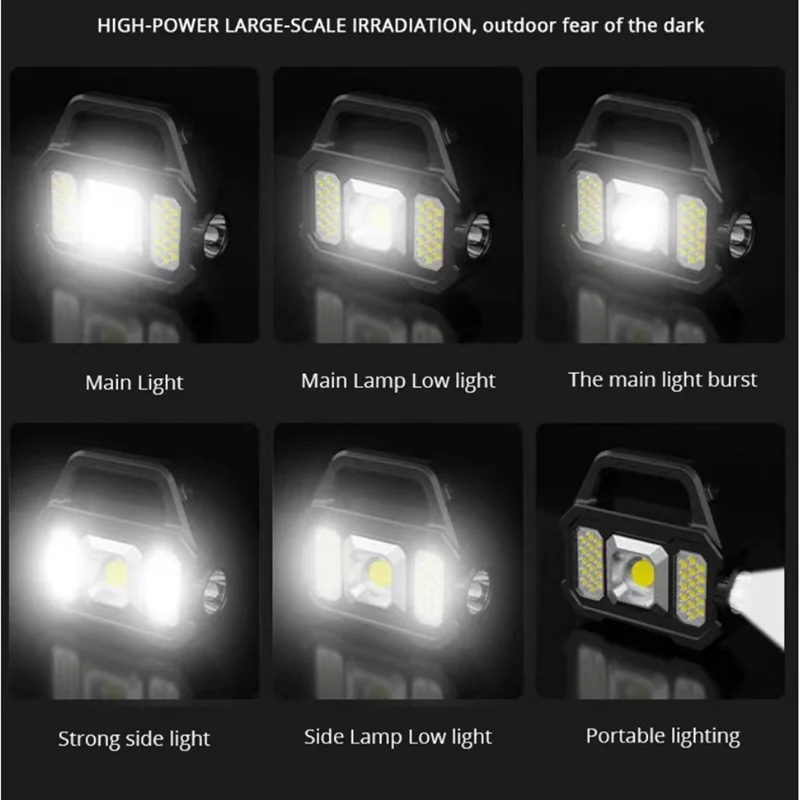 Solar Rechargeable Flashlight Zoomable Waterproof ,Can Charge Mobile Phone