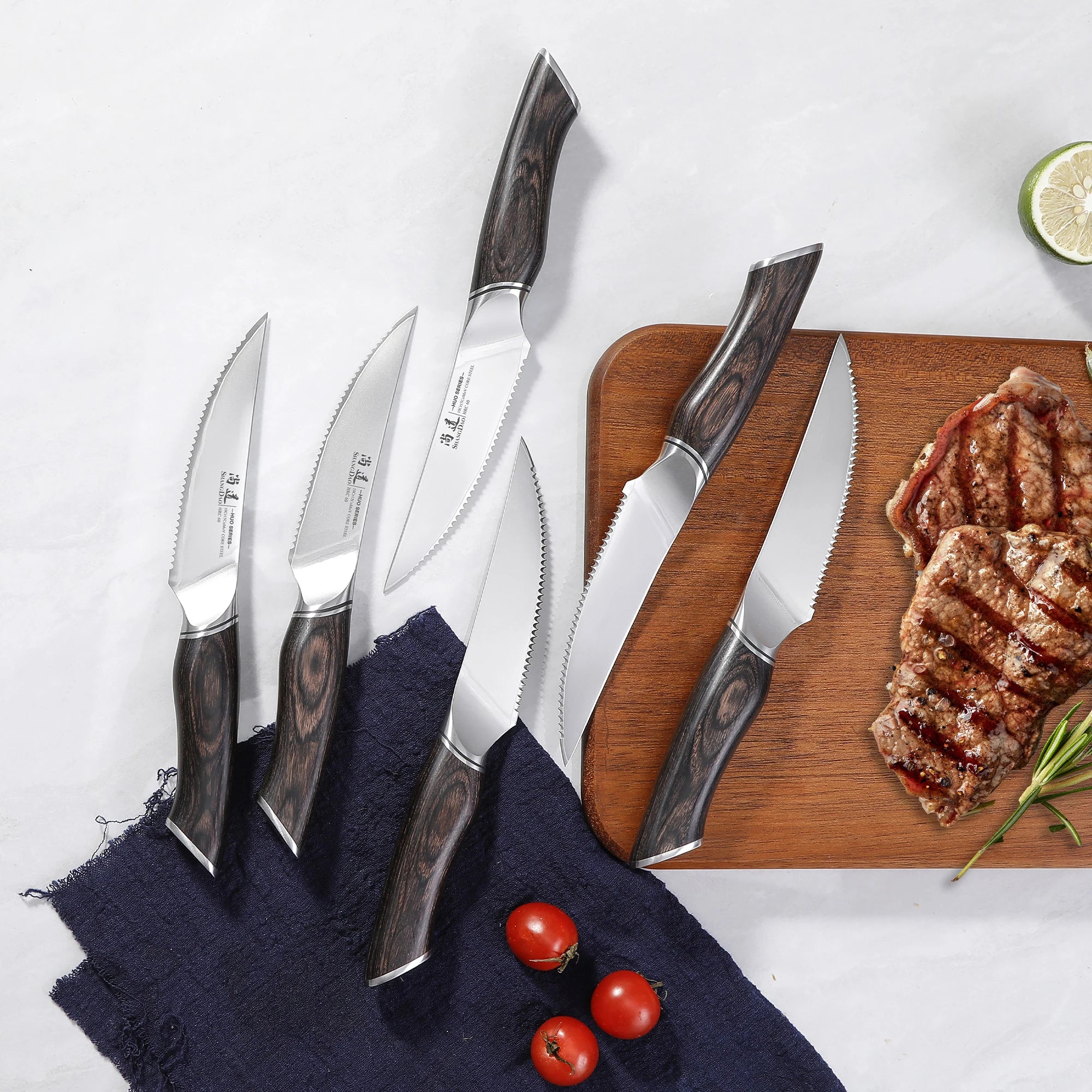 Steak Knife ,High Carbon Steel with Pakkawood Handle