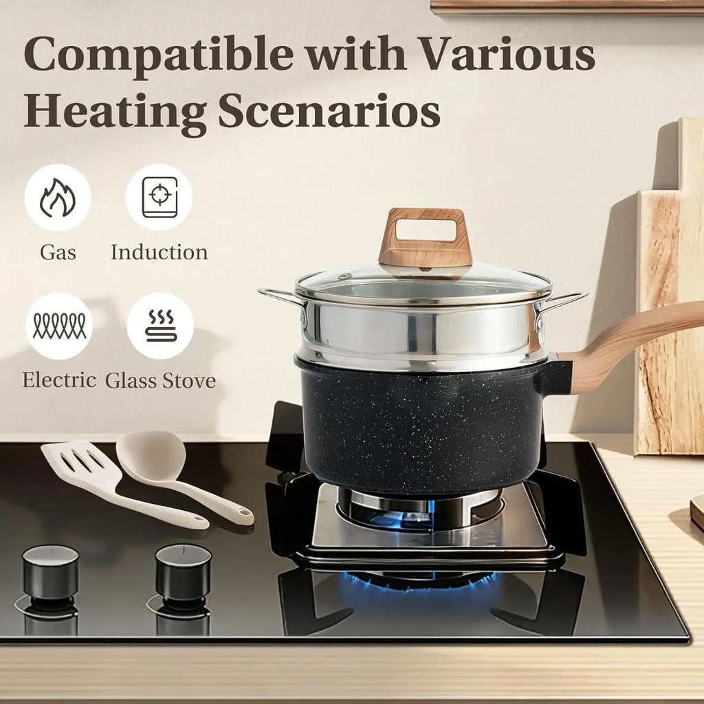 25-Piece Nonstick Cookware Set Induction