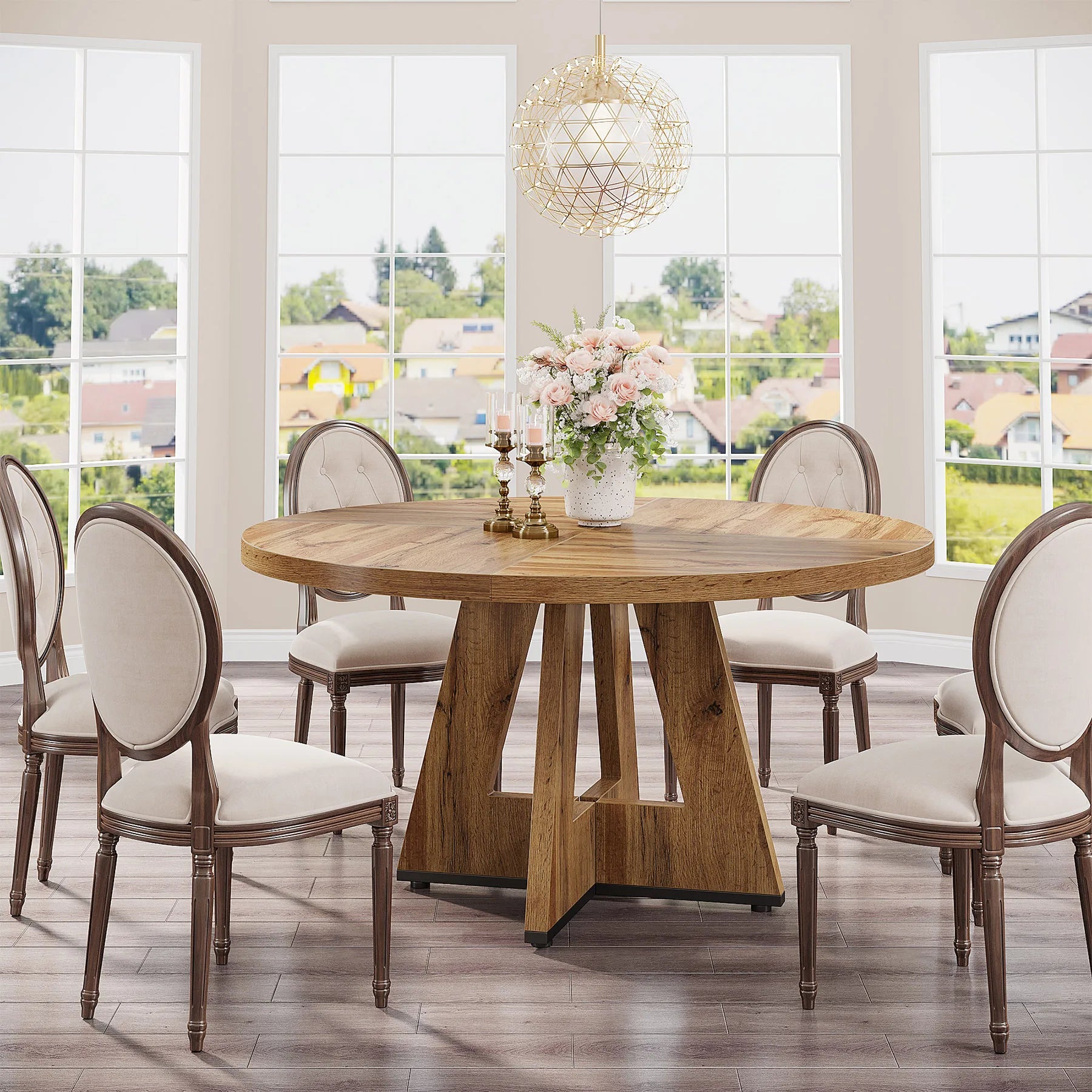 Round Dining Table for 4,