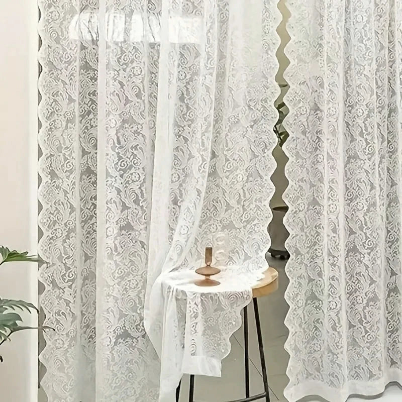 Classic Embroidered Woven Lace Window Sheer