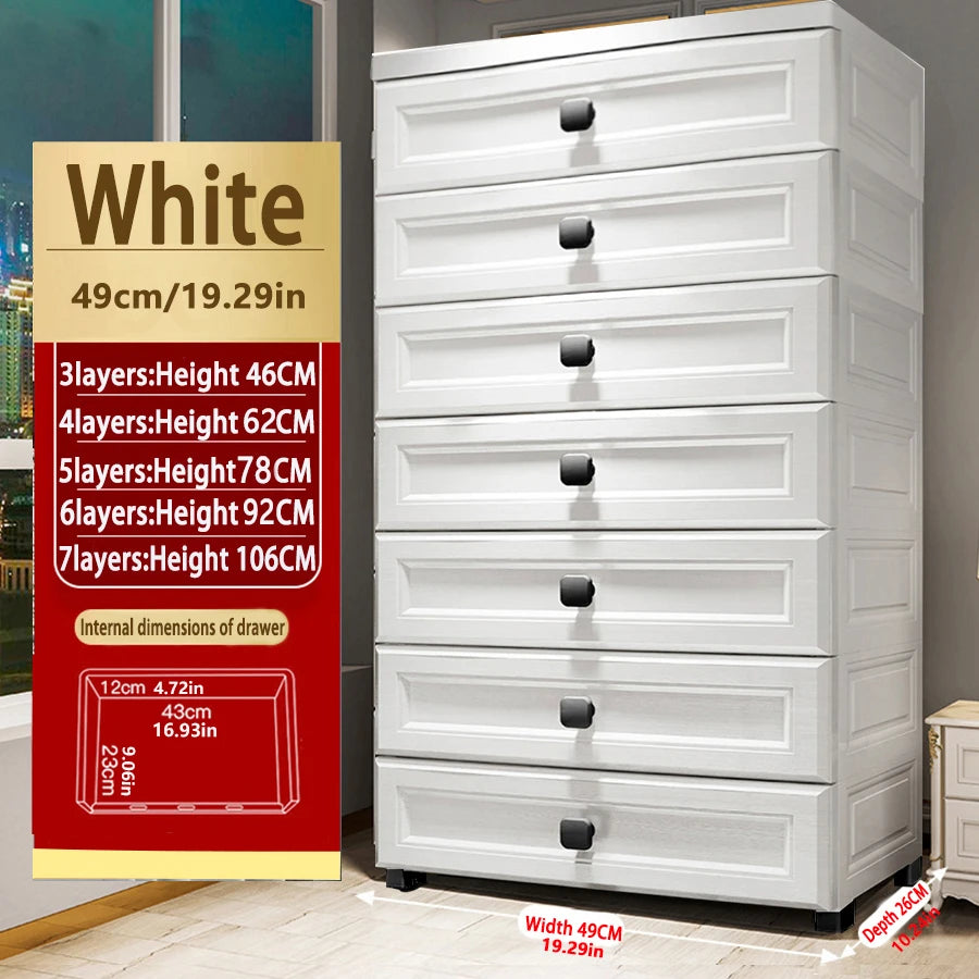 Storage Cabinet with Drawers with Wheels