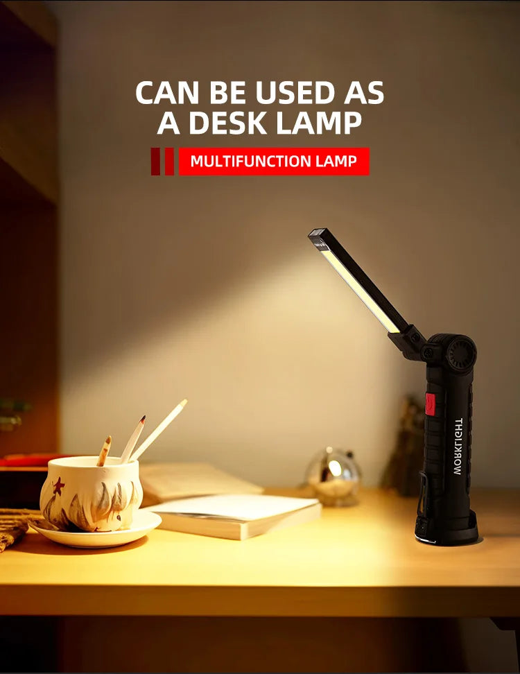 Rechargeable Flashlight  Magnet and Hook