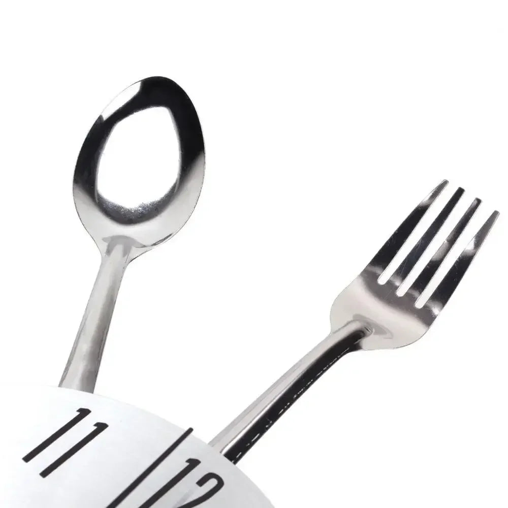 Kitchen Wall Clock Spoon Fork