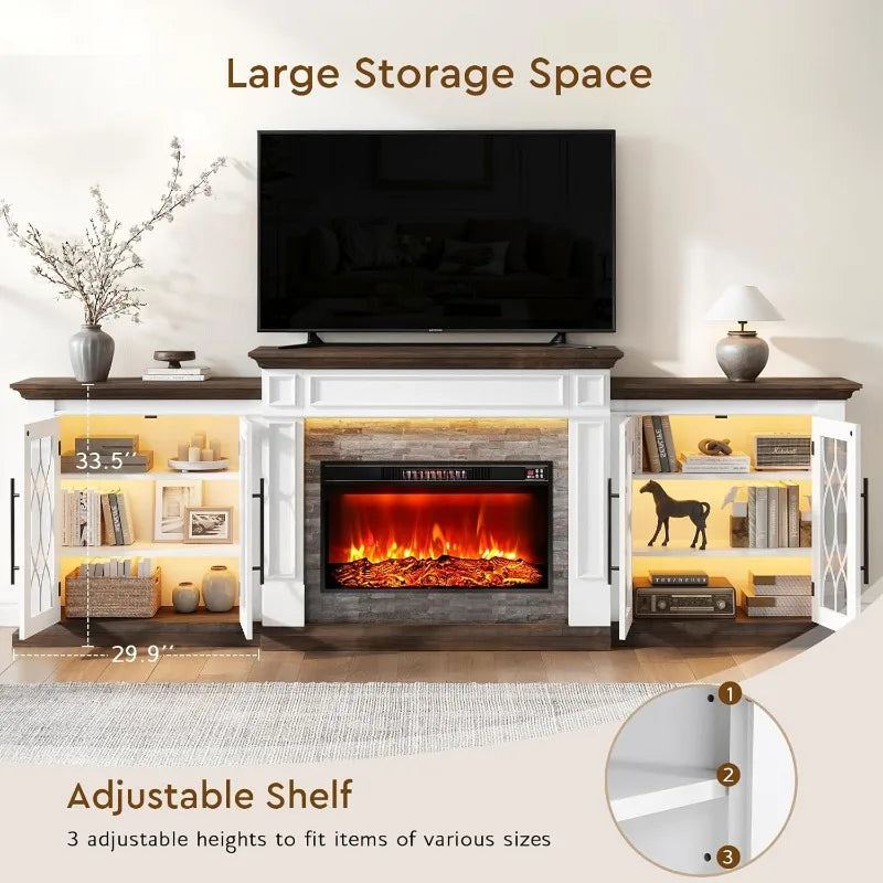 Electric Fireplace with Mantel
