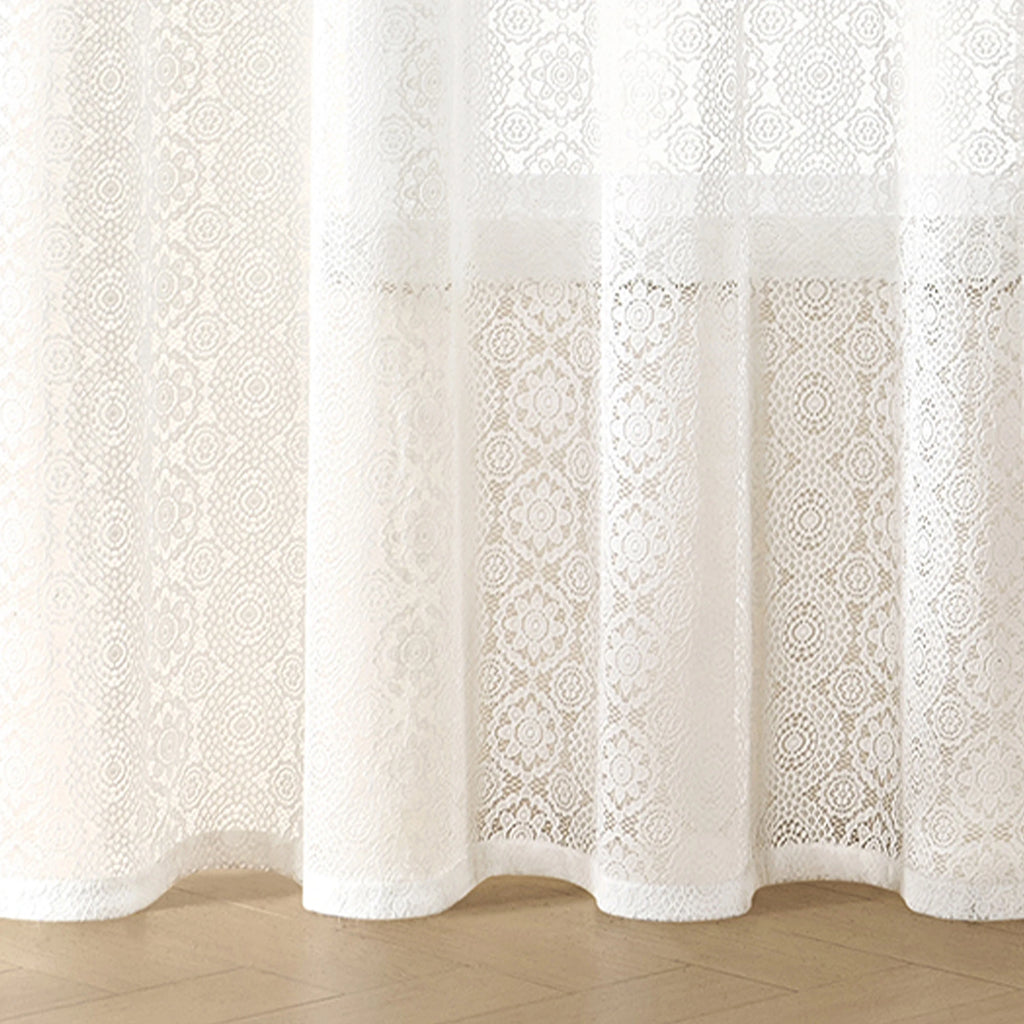 Classic Embroidered Woven Lace Window Sheer