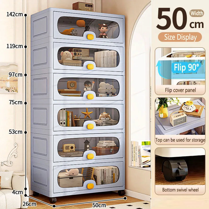 Storage Cabinet with Drawers with Wheels