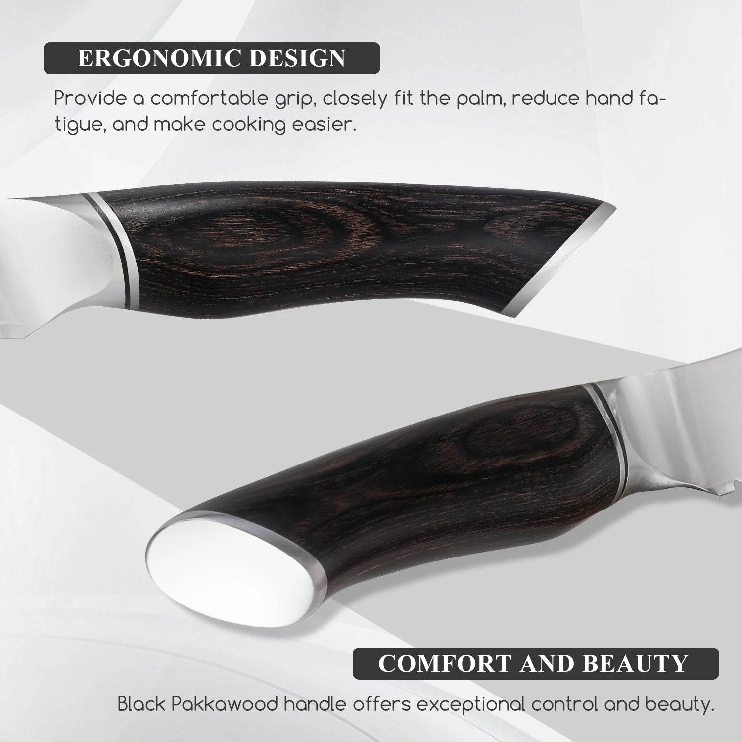 Steak Knife ,High Carbon Steel with Pakkawood Handle