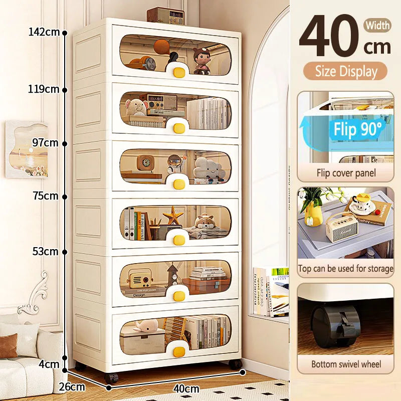 Storage Cabinet with Drawers with Wheels