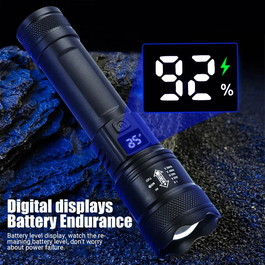 Flashlight Rechargeable Tactical Zoom