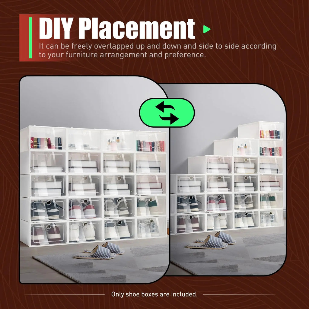 20 Pcs Shoe Box, Foldable