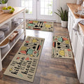 knife and fork kitchen waterproof door mat