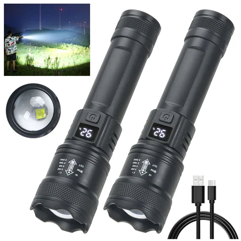 Flashlight Rechargeable Tactical Zoom