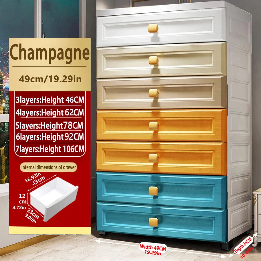 Storage Cabinet with Drawers with Wheels