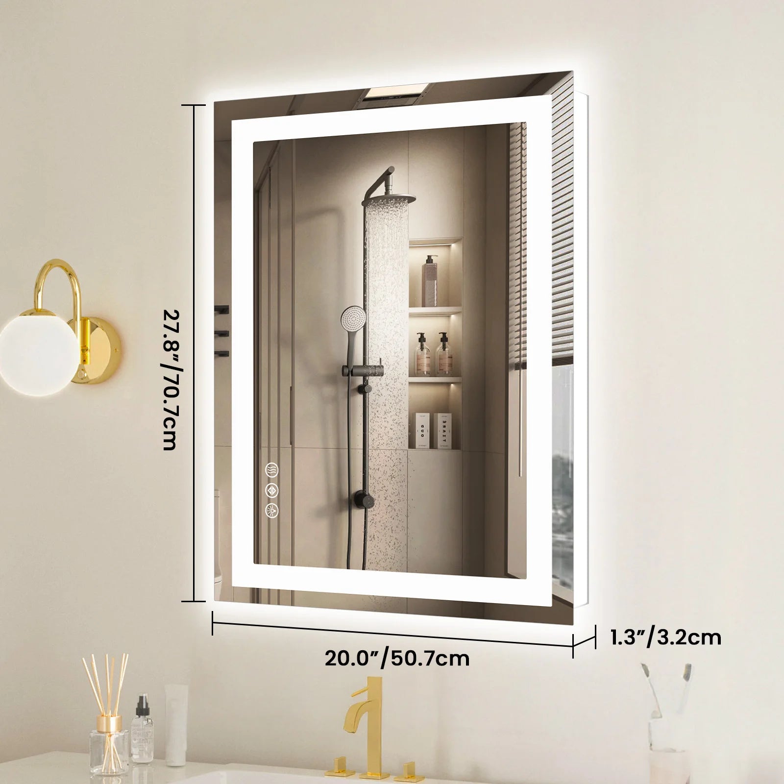 JHK 36"x 24"LED Bathroom Vanity Mirror