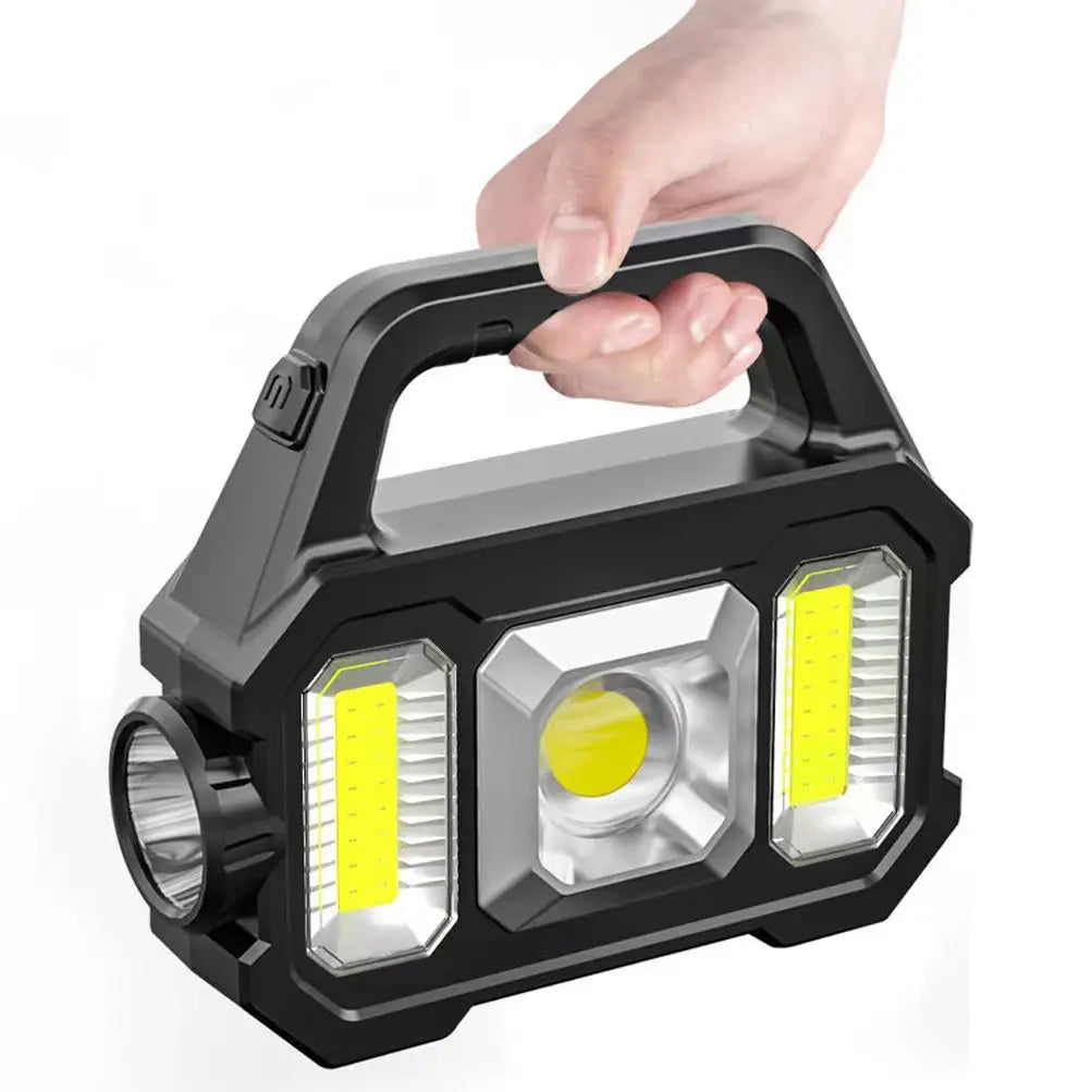 Solar Rechargeable Flashlight Zoomable Waterproof ,Can Charge Mobile Phone