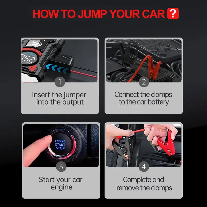 l Air Pump Jump Starter, Digital Tire Inflator