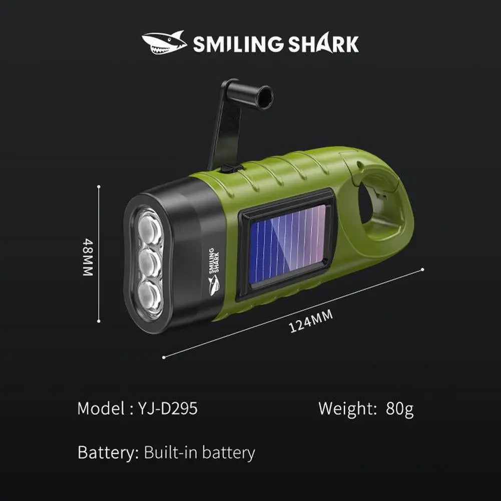 Hand Crank Solar Powered Flashlight