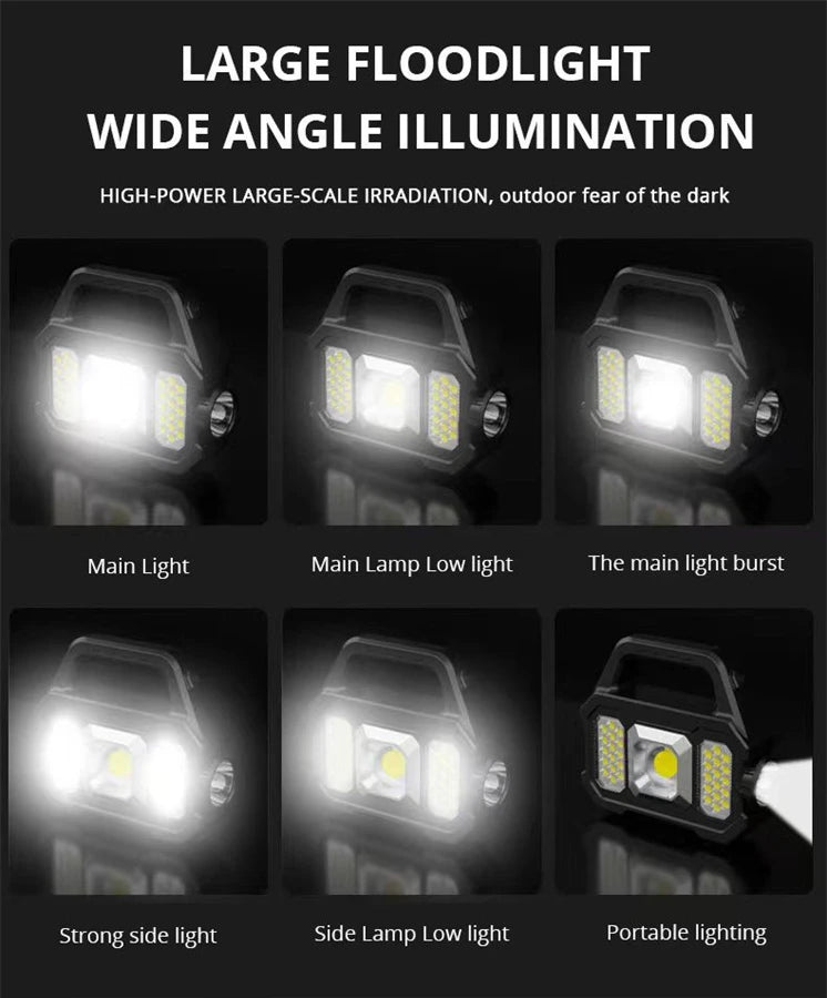 Solar Rechargeable Flashlight Zoomable Waterproof ,Can Charge Mobile Phone