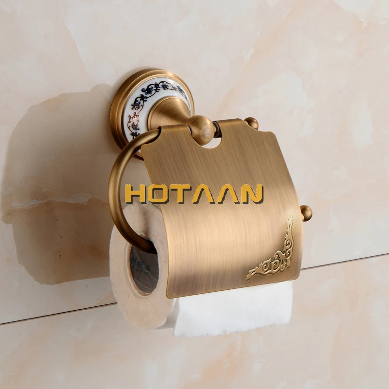 Antique Solid Brass Bathroom Accessories Sets