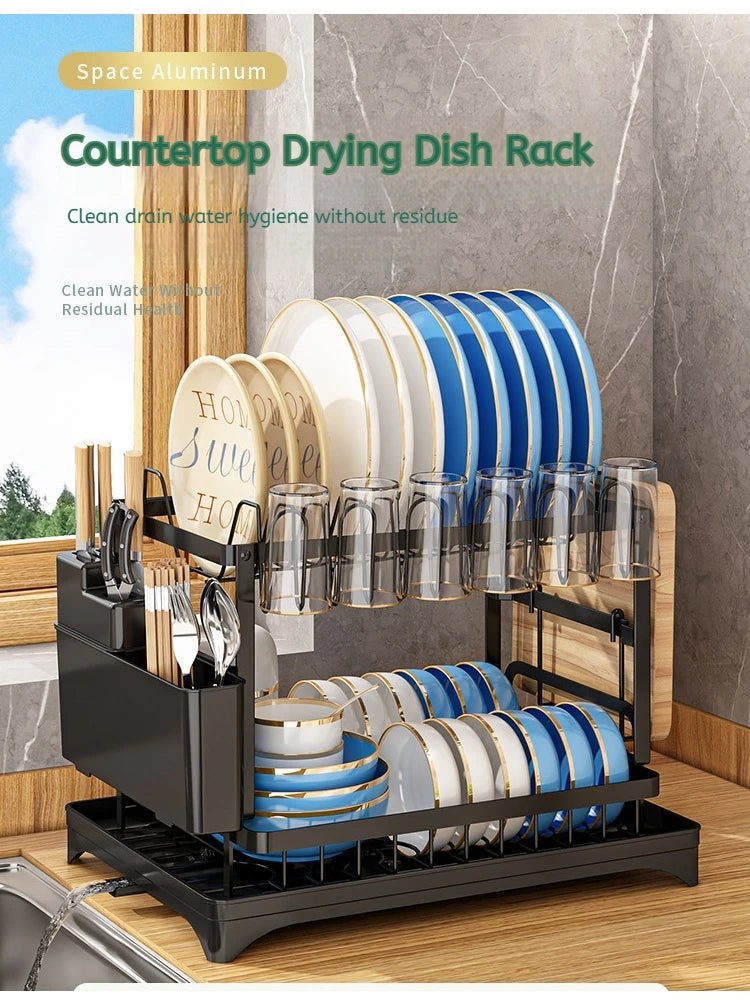 2 Tier Dish Drying Rack