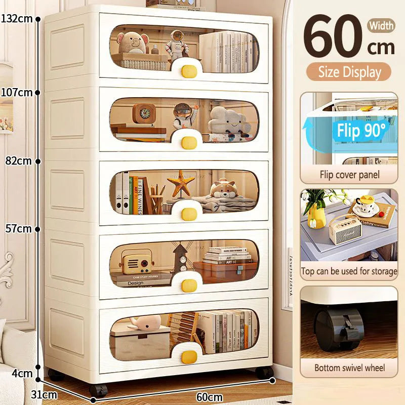 Storage Cabinet with Drawers with Wheels
