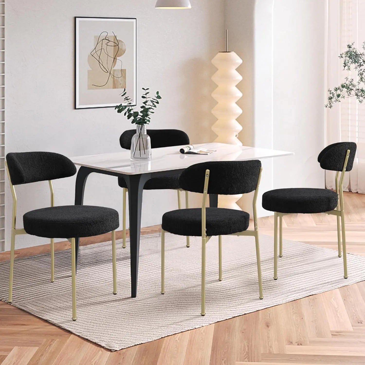 Boucle Upholstered Dining Chair