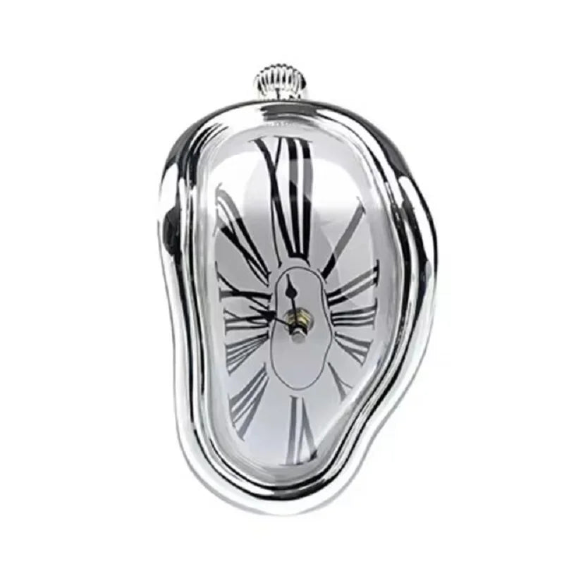 Surrealistic Melting Clock Silent Melting Wall Clock Salvadoran Dali Style Decorative Home Watch Office Shelf Table Gift