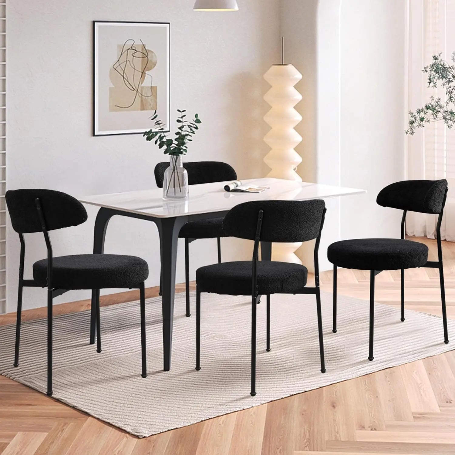 Boucle Upholstered Dining Chair