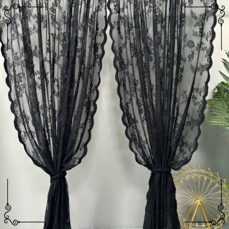 Classic Embroidered Woven Lace Window Sheer