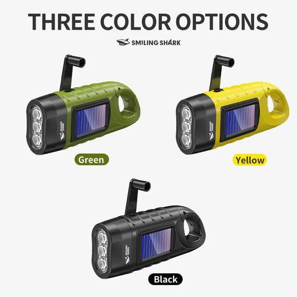 Hand Crank Solar Powered Flashlight