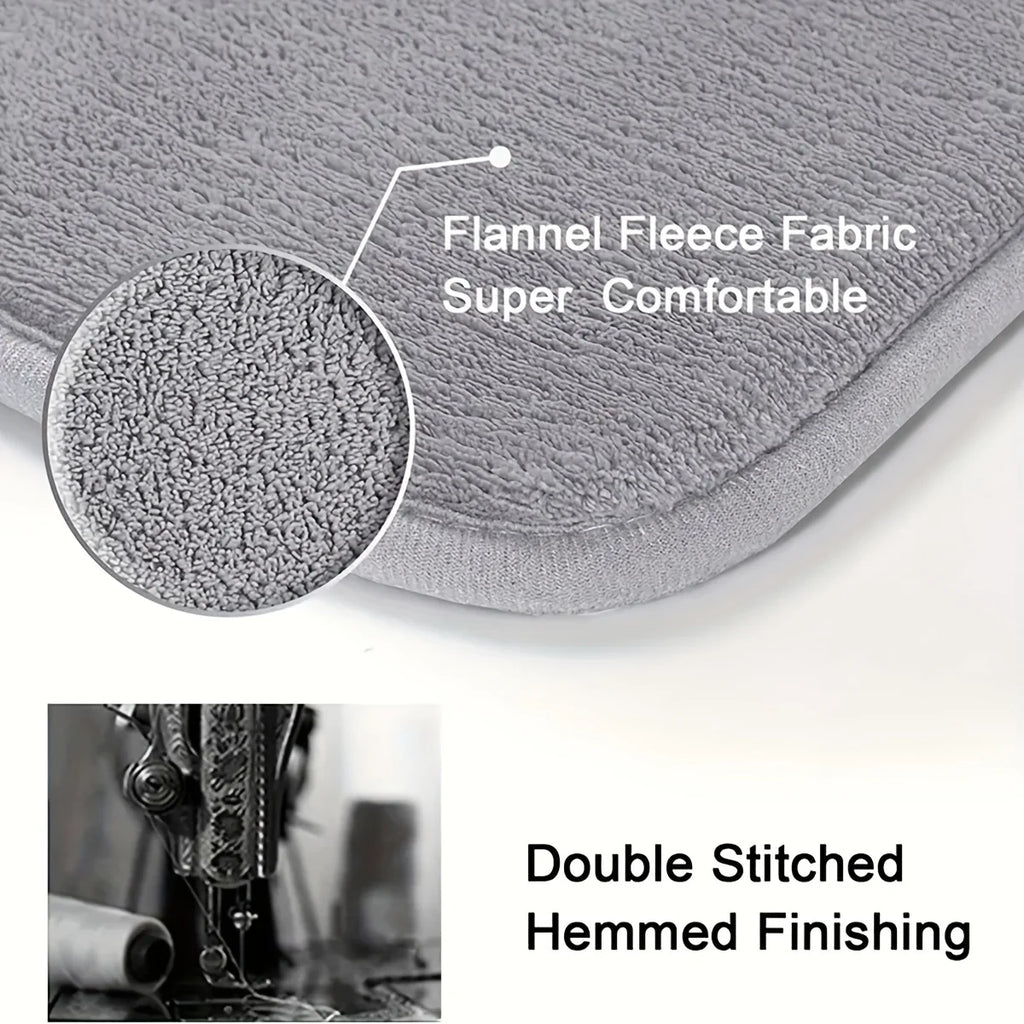 Thickened embossed water and oil absorbent carpet flannel