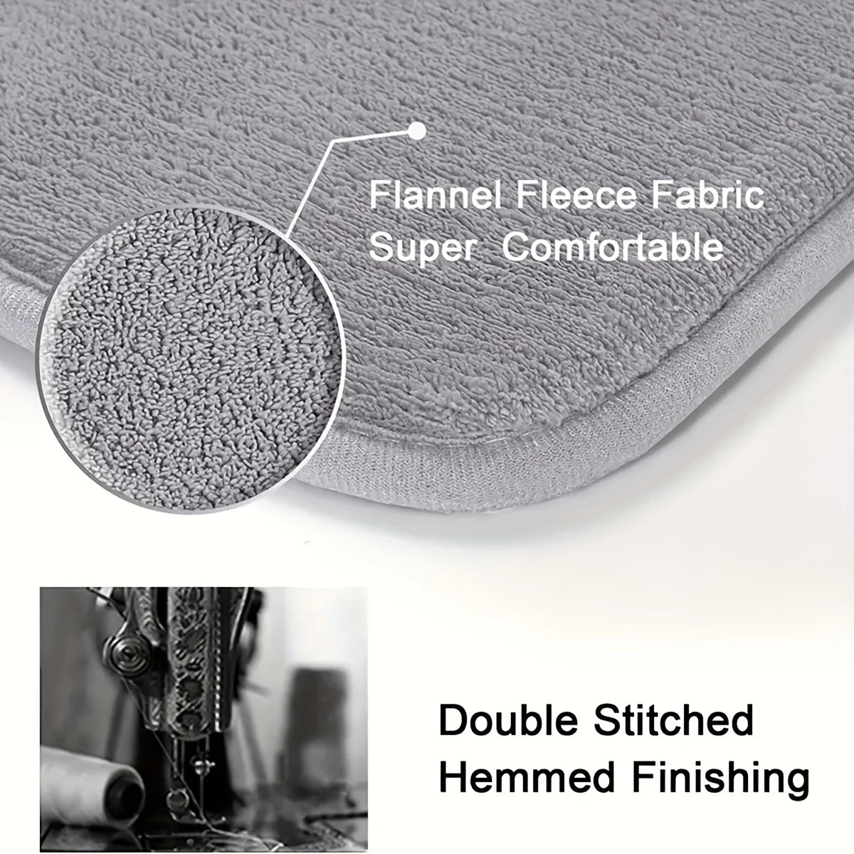 Thickened embossed water and oil absorbent carpet flannel