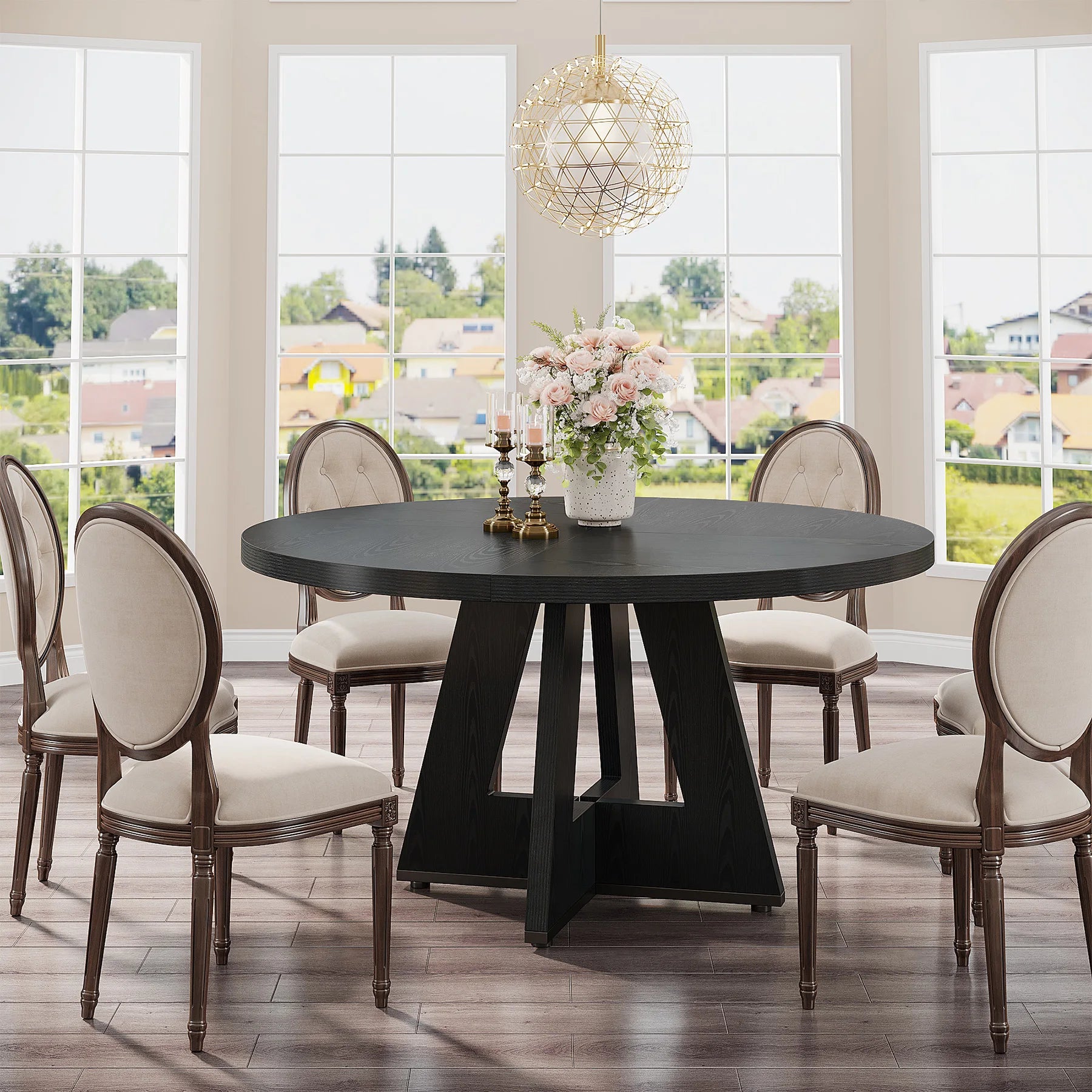 Round Dining Table for 4,