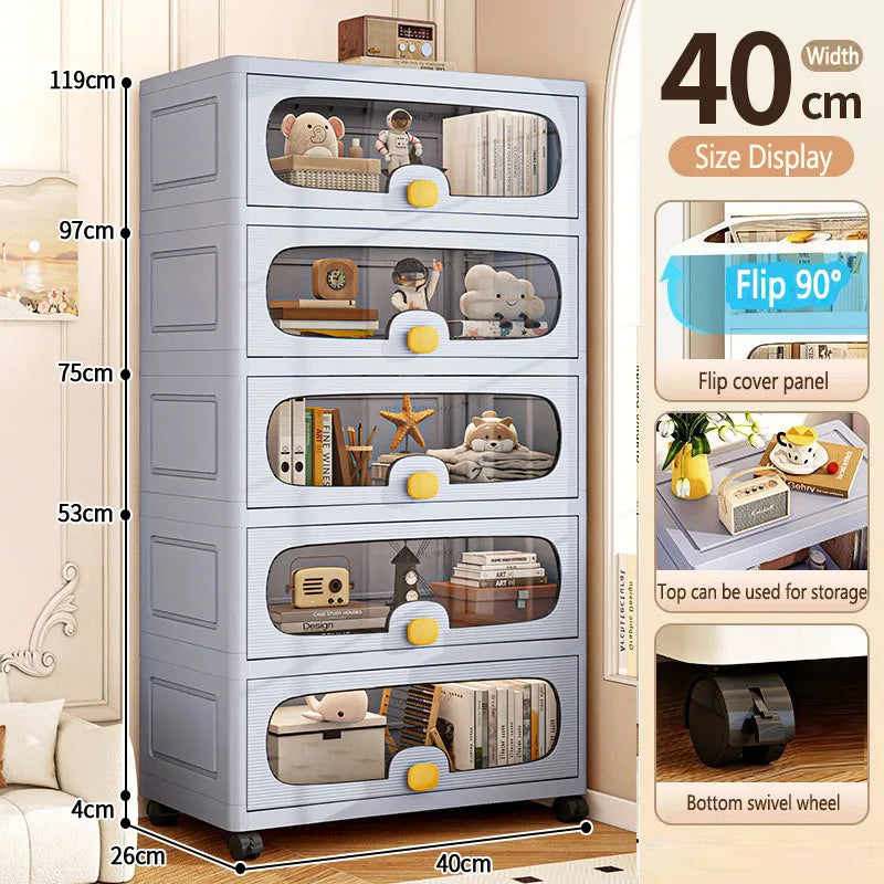 Storage Cabinet with Drawers with Wheels