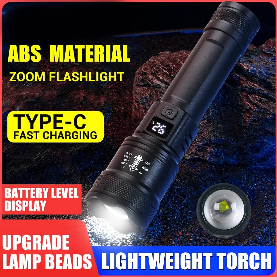 Flashlight Rechargeable Tactical Zoom