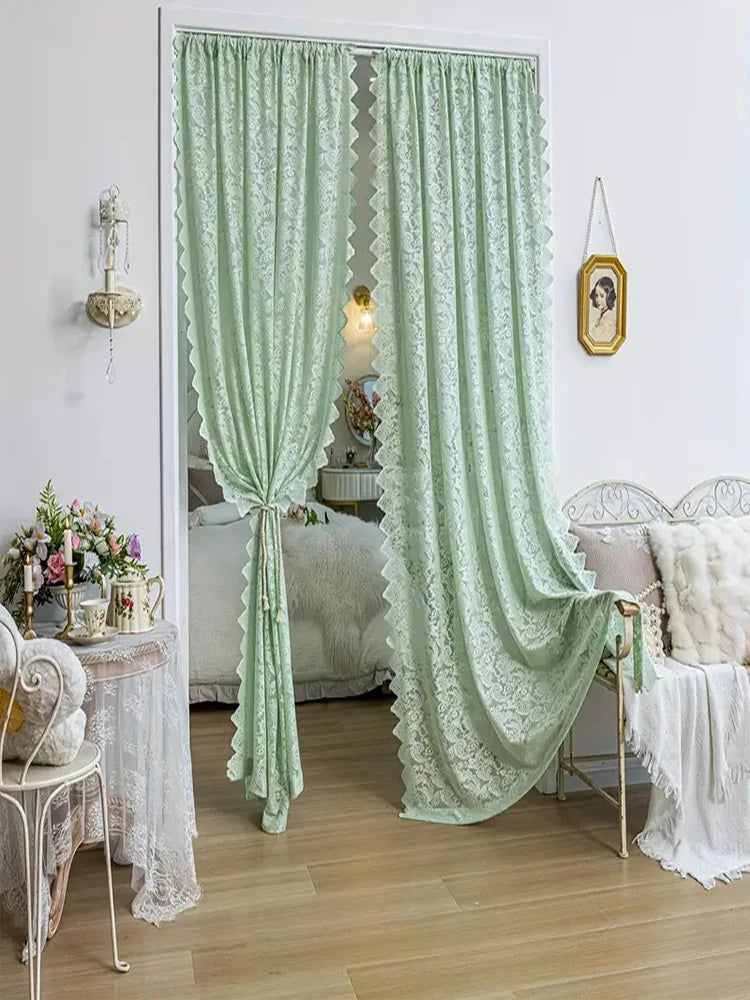 Classic Embroidered Woven Lace Window Sheer