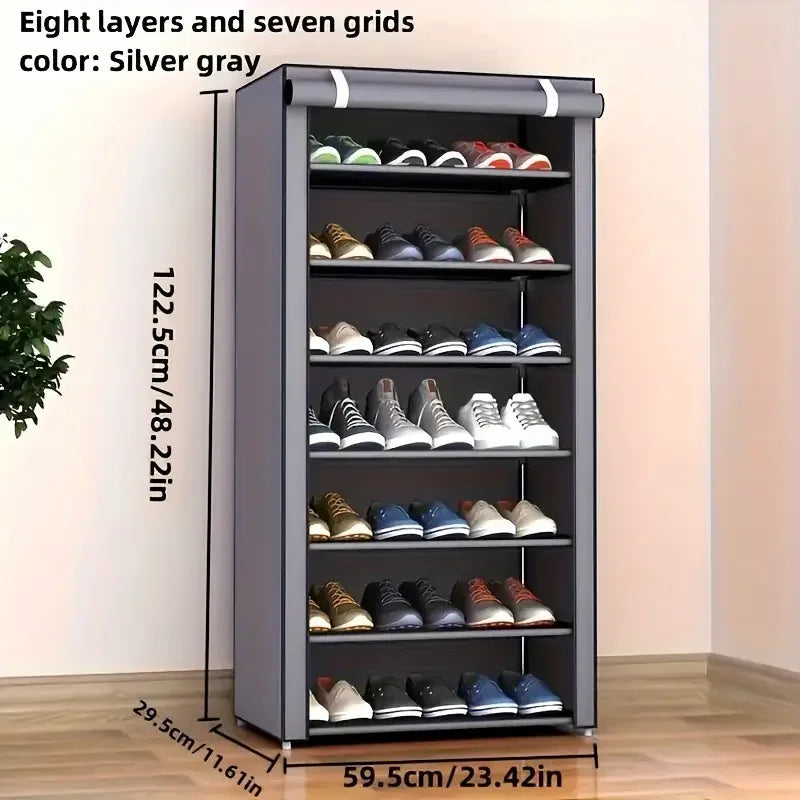Black Multi-Functional 5/8/10-Tier Shoe Organizer - Storage