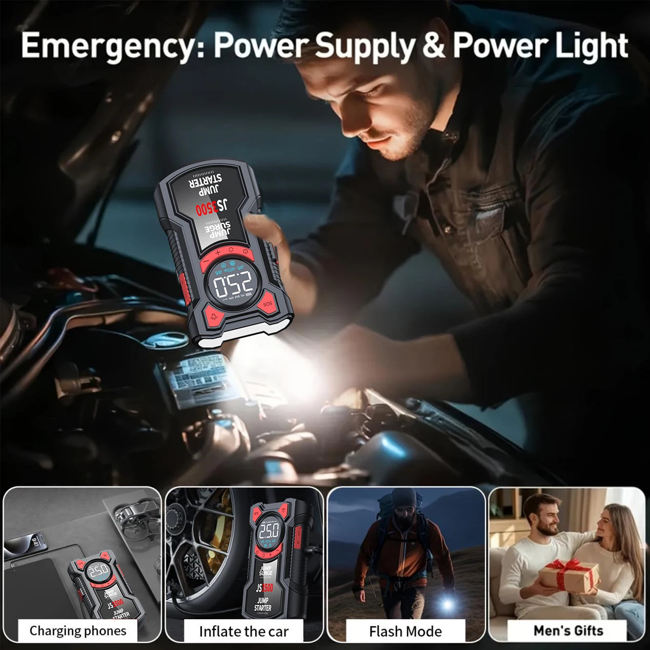 l Air Pump Jump Starter, Digital Tire Inflator