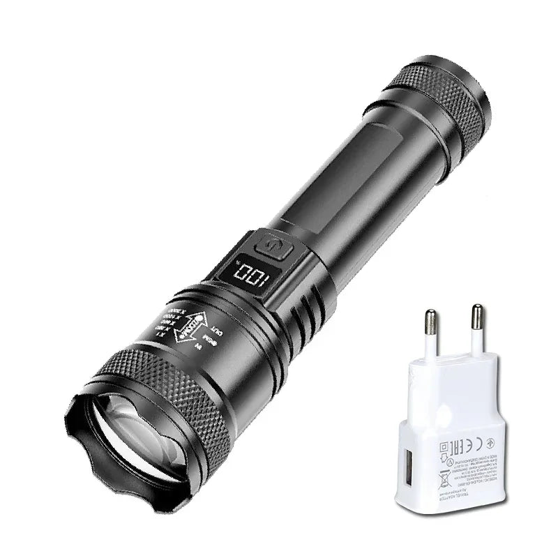 1600000 Super Bright Flashlight Rechargeable Waterproof