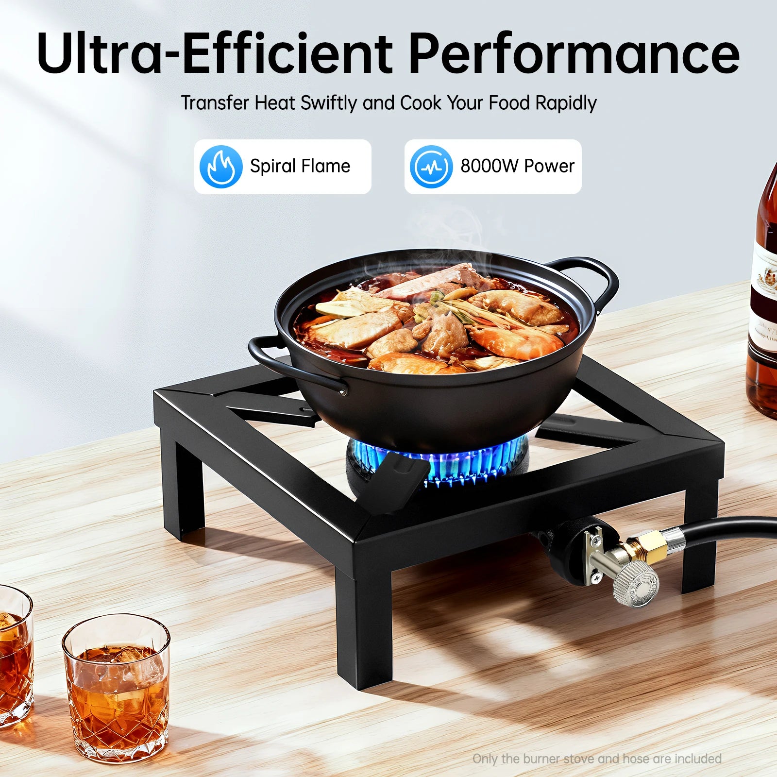 Portable Double Burner Outdoor Gas Stove