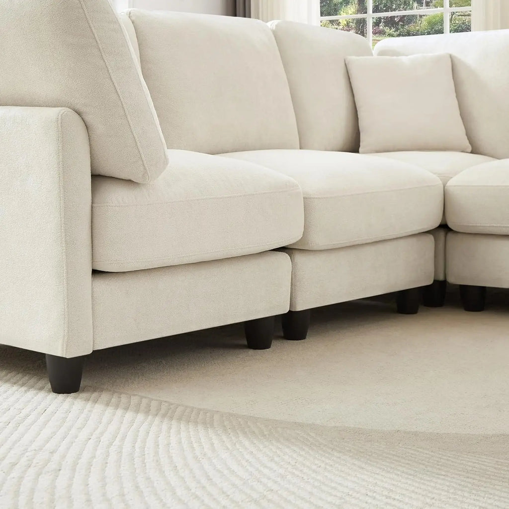 121" 7-Seater Modular Sectional Sofa Chenille