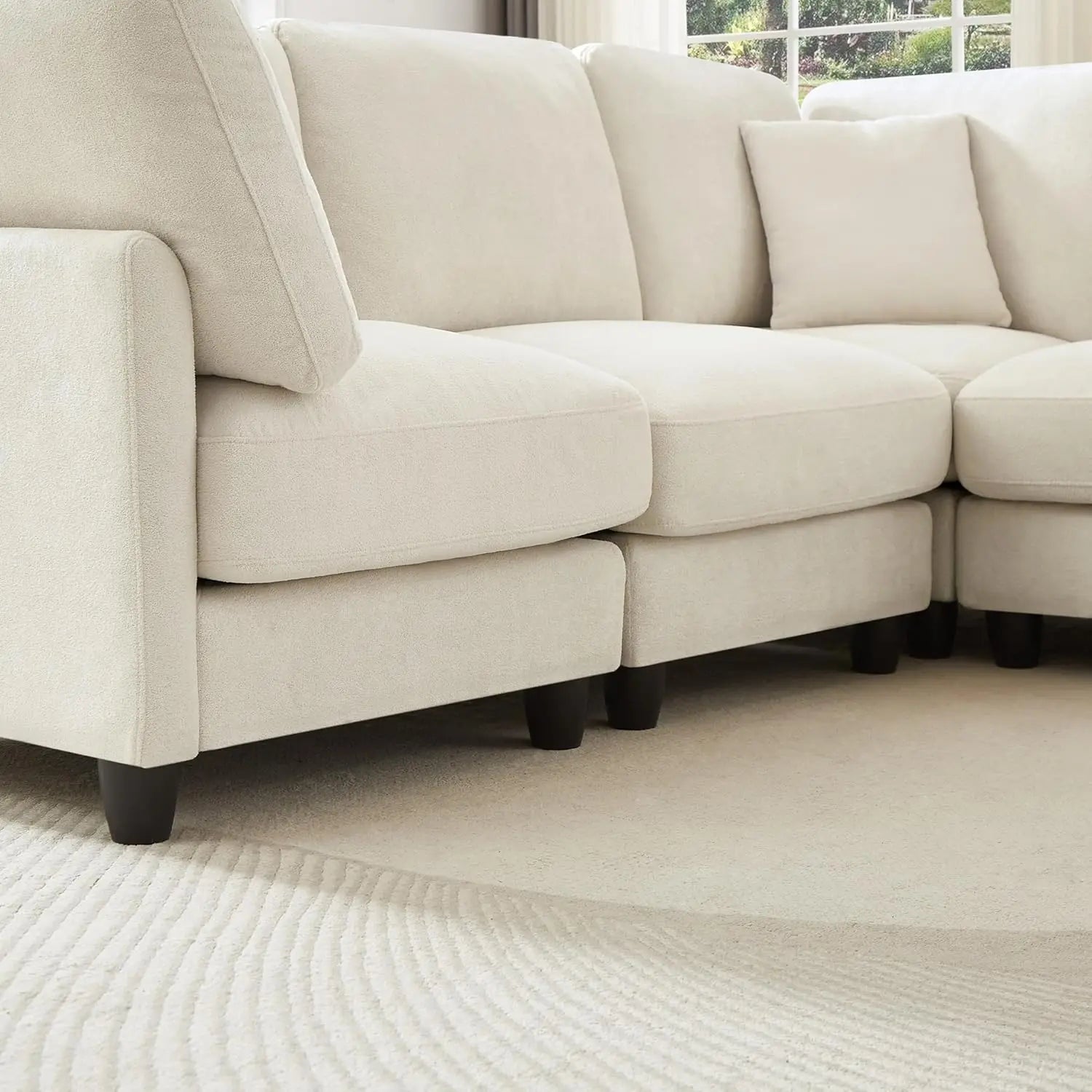 121" 7-Seater Modular Sectional Sofa Chenille