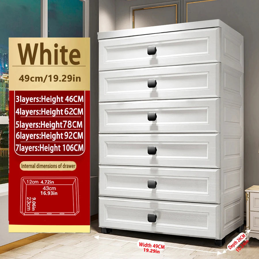 Storage Cabinet with Drawers with Wheels