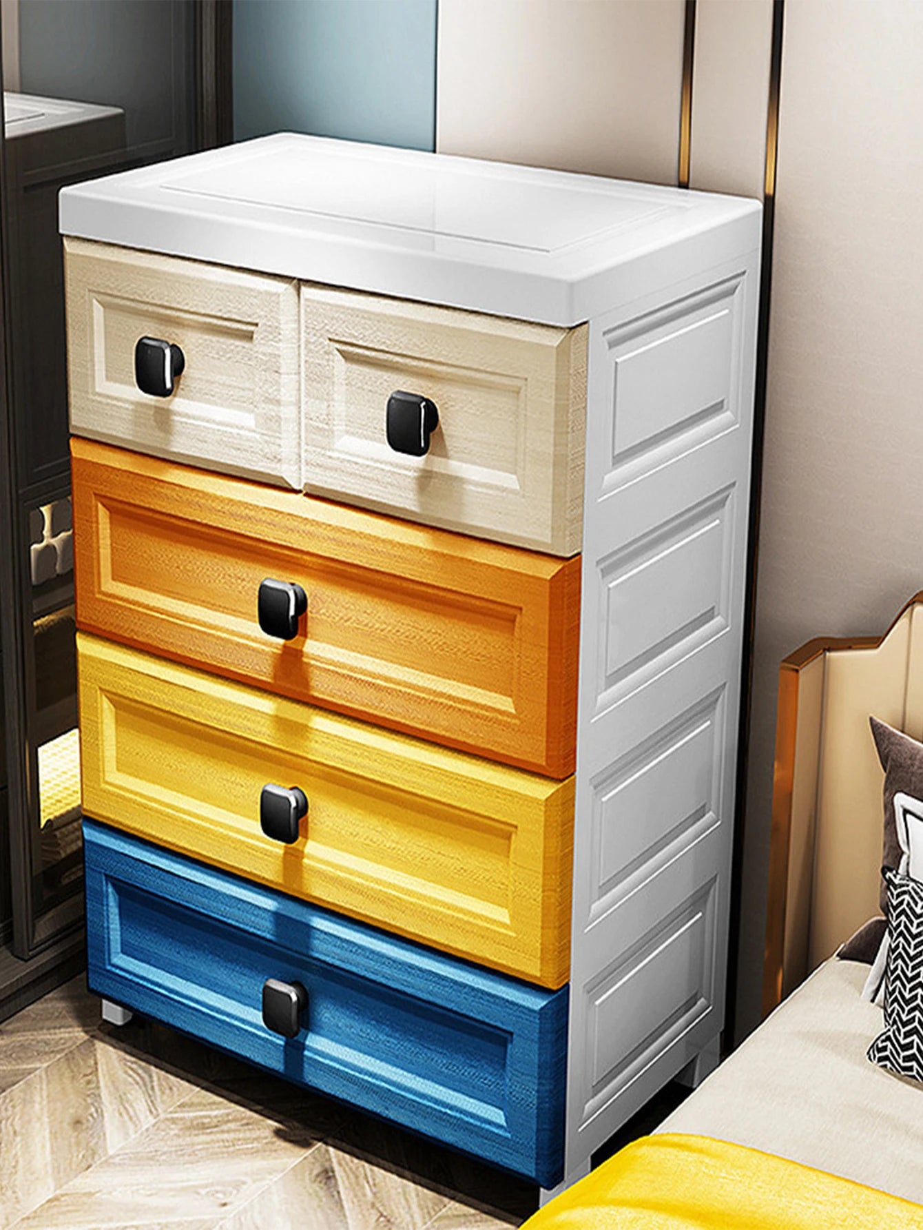 Storage Cabinet with Drawers with Wheels